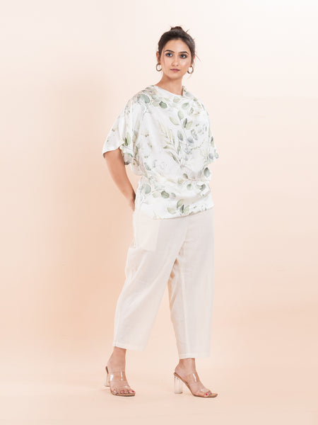 ROJM 2304152 Cowl neck printed top