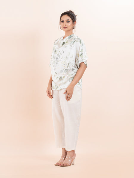 ROJM 2304152 Cowl neck printed top